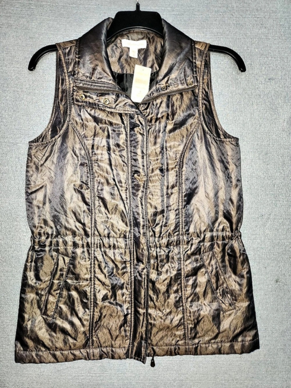 #476 Coldwater Creek Iridescent Vest Size Small NWT
